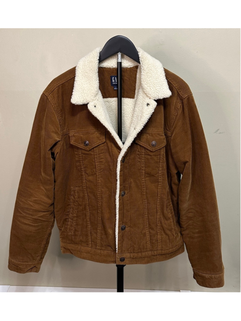 Men's GAP Brown Corduroy Sherpa Jacket M